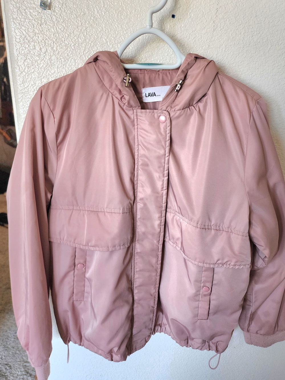 LAVA Women's Hooded Puffer Jacket in Dusty Rose